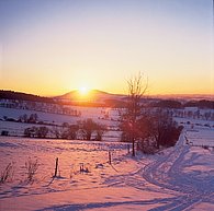 Romantischer Winter am Pöhlberg Erzgebirge