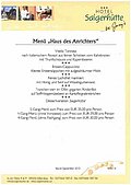 Menüvorschlag vom Restaurant Hüttenschänke Olbernhau Erzgebirge